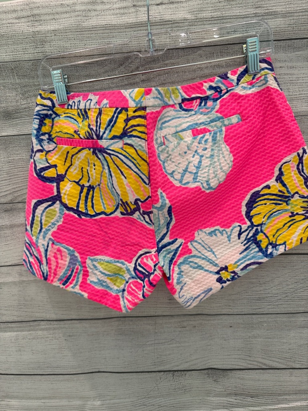 Lilly Pulitzer Hot Pink Floral High-Waist Shorts - Picture 4 of 4